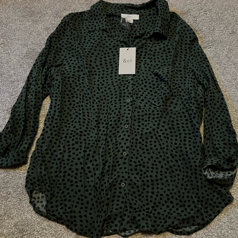 NWT Button Down Blouse